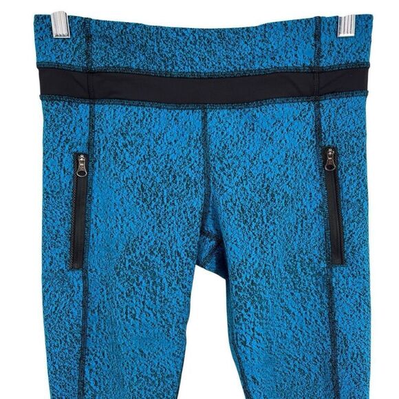 Lululemon Inspire Tight II Power Leggings Jacquard Shocking Blue/Black 6 - Picture 5 of 10